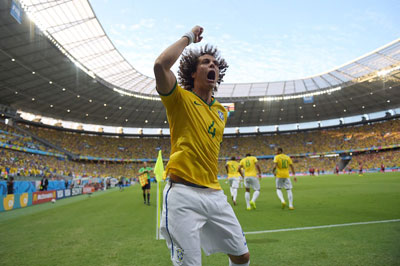 Бразилия-Колумбия 2-1 Девид Луис, гоооооол!