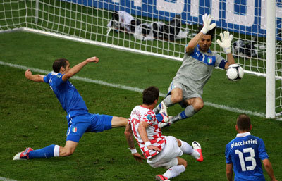 Италия-Хорватия 1:1 Евро 2012. Ответный гол Хорватов!