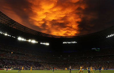 Евро 2012 Украина-Франция 0:2. Ну и погода!!!