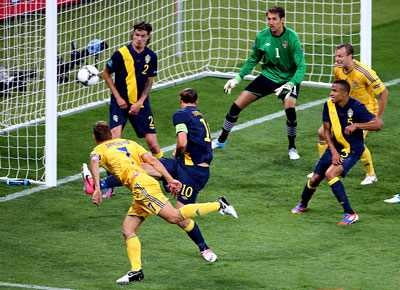 Украина-Швеция 2:1 Евро 2012. Второй гол Андрея Шевченко!!