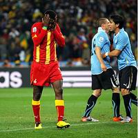 Уругвай - Гана - 1:1 (0:1, 1:0, 0:0). Пенальти - 4:2