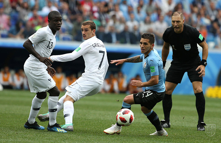 Чемпионат мира-2018 1/4 финала Уругвай – Франция – 0:2