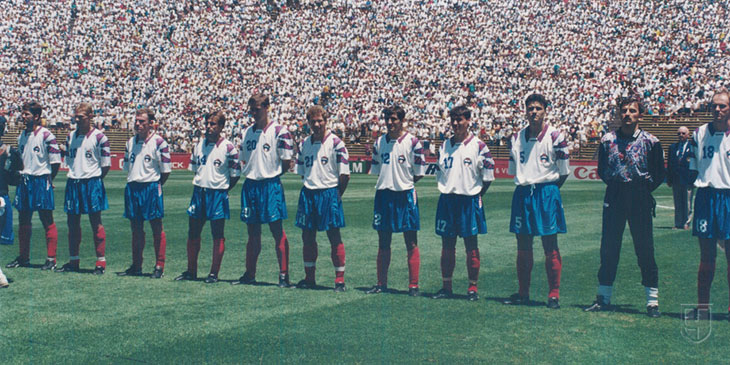 Сборная России перед матчем с Камеруном на ЧМ-1994