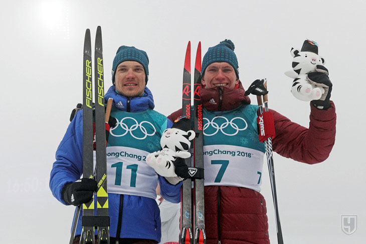 Большунов завоевал серебро в лыжной гонке на 50 км на Олимпиаде, Ларьков — 3-й