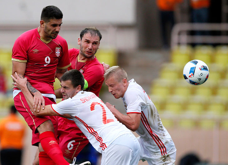 Товарищеский матч 2016 Россия - Сербия 1:1 шенников и Смольников