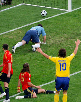 euro 2008 Швеция-Испания 1-2