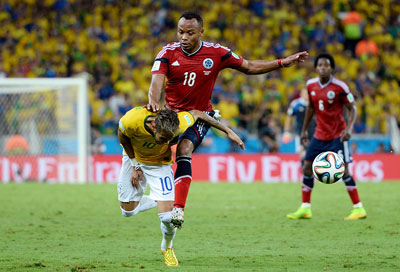 1/4 финала Бразилия-Колумбия 2-1 Травма Неймара