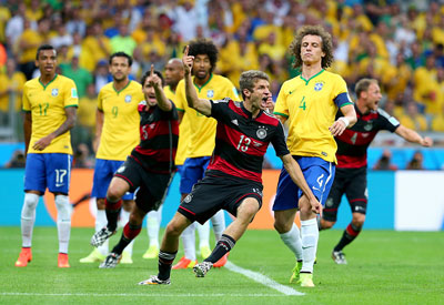 Чемпионат мира по футболу 1/2 Бразилия-Германия 1-7 Мюллер