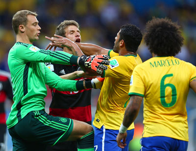Чемпионат мира по футболу 1/2 Бразилия-Германия 1-7.