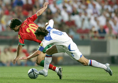 Евро 2004. Россия-Португалия 0:2.