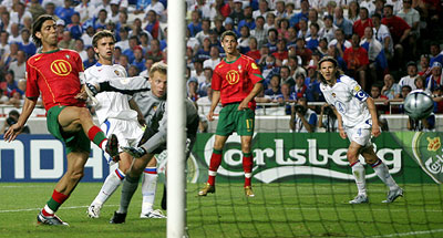 Евро 2004. Россия-Португалия 0:2. Второй гол в наши ворота!