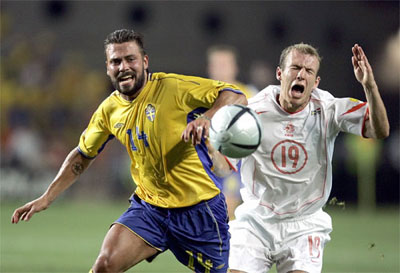 Евро 2004 ШВЕЦИЯ - ГОЛЛАНДИЯ - 0:0. Пенальти - 4:5.
