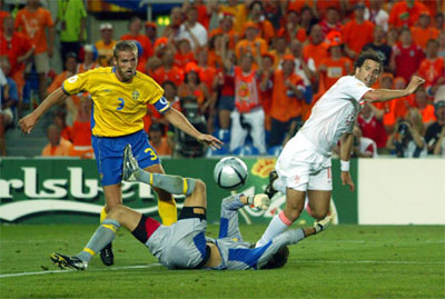 Евро 2004 ШВЕЦИЯ - ГОЛЛАНДИЯ - 0:0. Пенальти - 4:5.