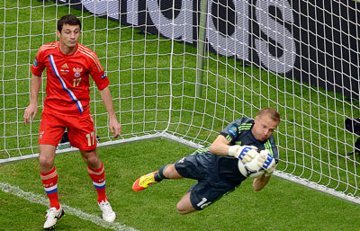 Польша-Россия 1:1 Евро 2012. Лучший игрок матчя Малафеев.