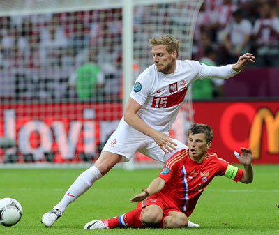 Польша-Россия 1:1 Евро 2012.