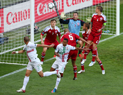 Дания-Португалия 2:3 Евро 2012, Первый гол Португалии ПЕПЕ.