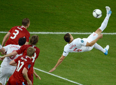 Чехия-Польша 1:0 Евро 2012. Воздушный этюд.