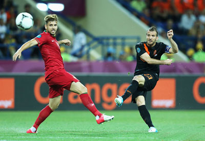 Евро 2012 Португалия-Голландия 2:1 Ван Дер Варт открывает счёт.