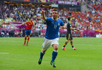 Евро 2012 Испания-Италия 1:1. Ди Натале открывает счёт!