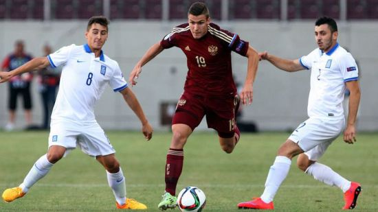 Россия-Греция 4-0 полуфинал EURO U19