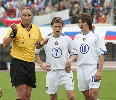 Россия-Латвия 2:0 2005. Семшов и Лоськов.