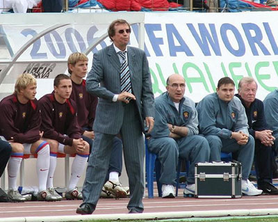 Россия-Латвия 2:0 2005. Юрий Семин тренер сборной России.