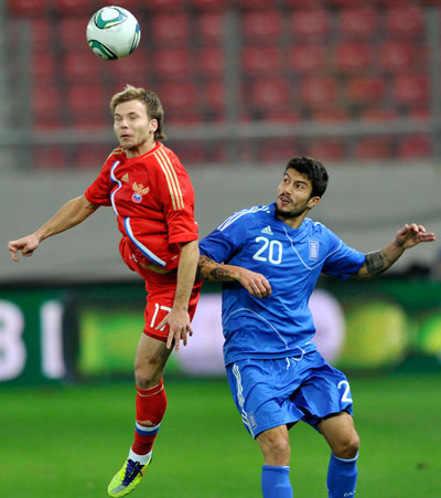Греция-Россия 1:1 2011 Роман Шишкин.