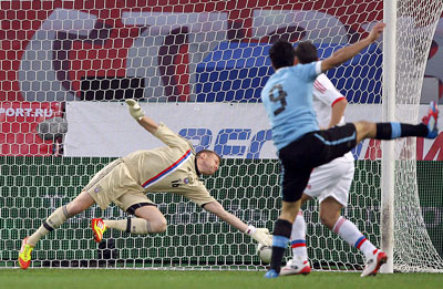 Россия-Уругвай 1:1. Гол в ворота России.