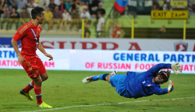 Россия-Сербия 0-0 Самедов забивает гол!