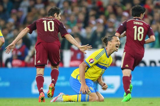 Россия-Швеция 1-0 Швеция и Ибрагимович на коленях!