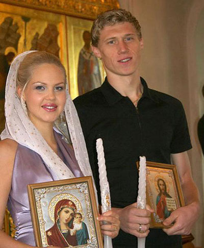 Павел Поргебняк и его жена.