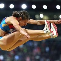 Елена Соколова, заняла второе место в прыжках в длину