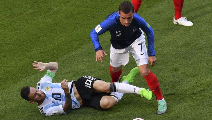 1/8 финала чемпионата мира 2018 Франция-Аргентина 4:3 Гризман и Месси