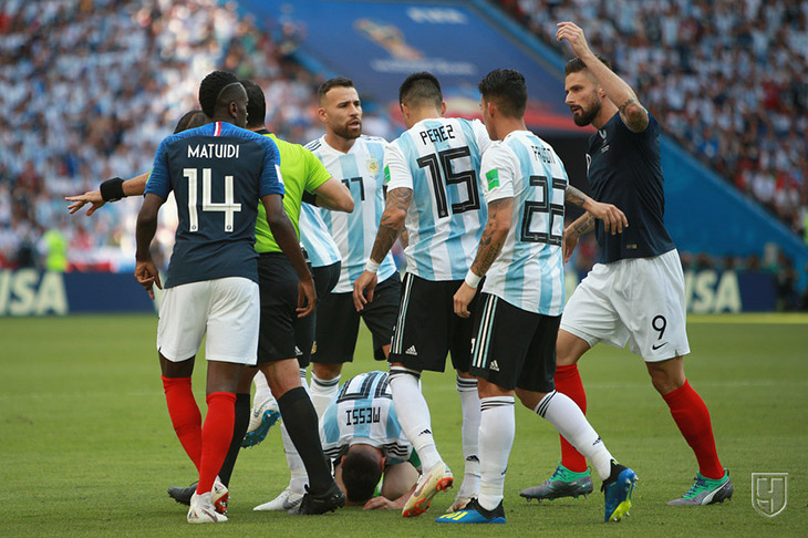 1/8 финала чемпионата мира 2018 Франция-Аргентина 4:3