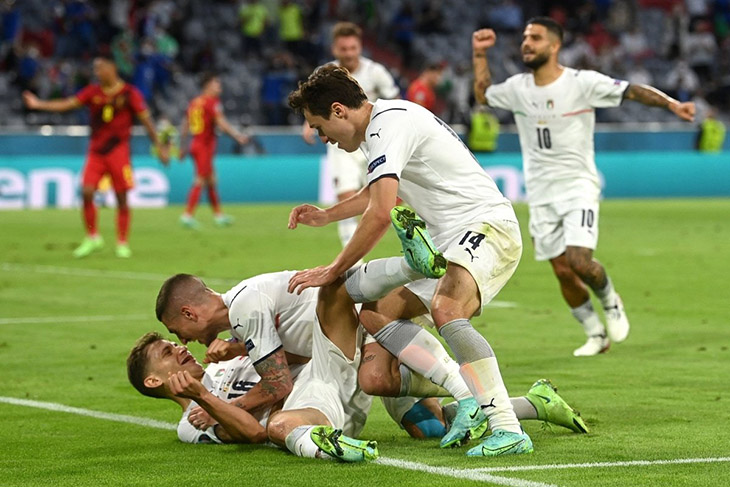 Евро-2020. 1/4 финала Бельгия — Италия — 1:2