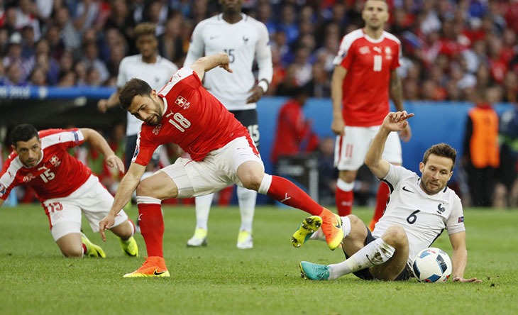 Чемпионат Европы 2016 Швейцария - Франция 0:0