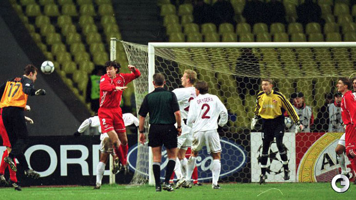 2001 Лига Чемпионов Спартак-Спарта 2:2 вратарь Спарты Чех 