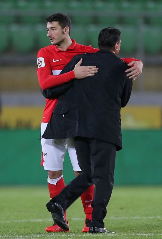 Боккетти и Аленичев после матча с Анжи