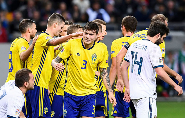 Лига наций Швеция - Россия - 2:0