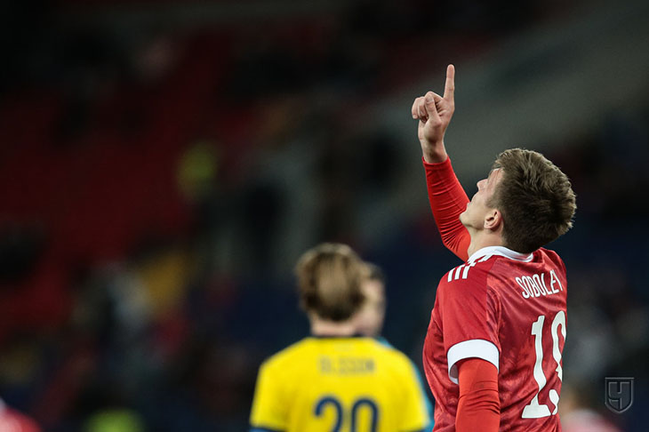 Россия — Швеция — 1:2 первый гол Соболева за сборную!